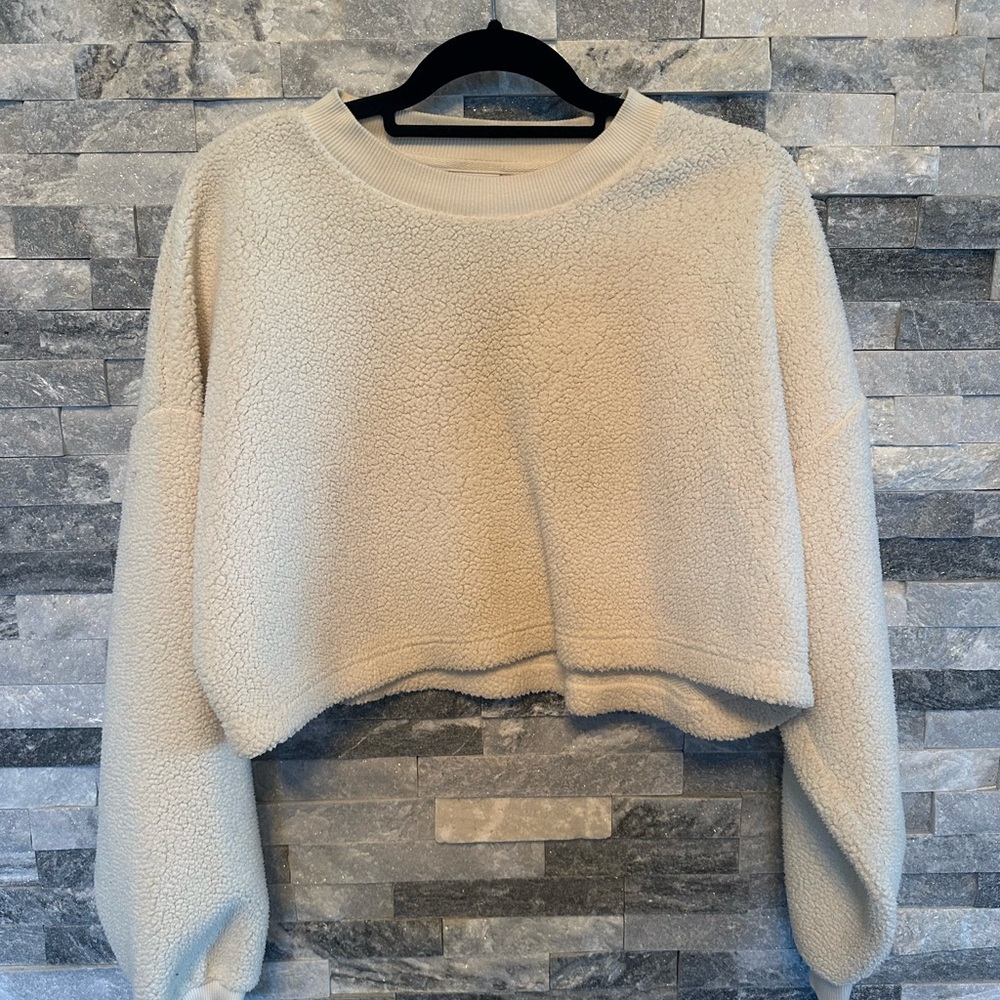 Sunday Best Cropped Teddy Sweatshirt